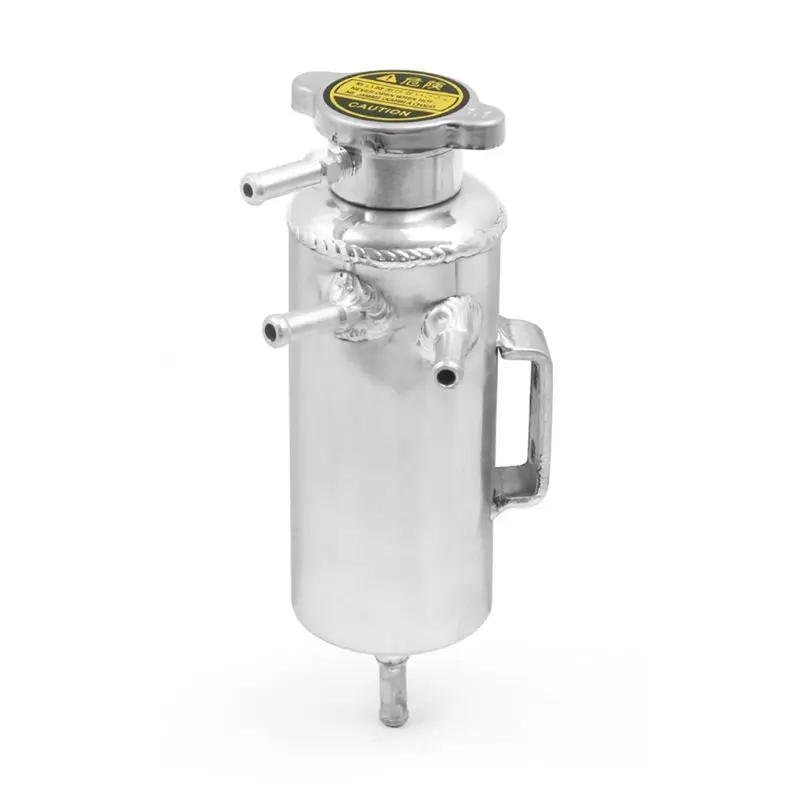 A85E-1 Set Collection Tank Racing Universal Radiator Alloy Coolant Swirl Pot Breather Air Separator Tank