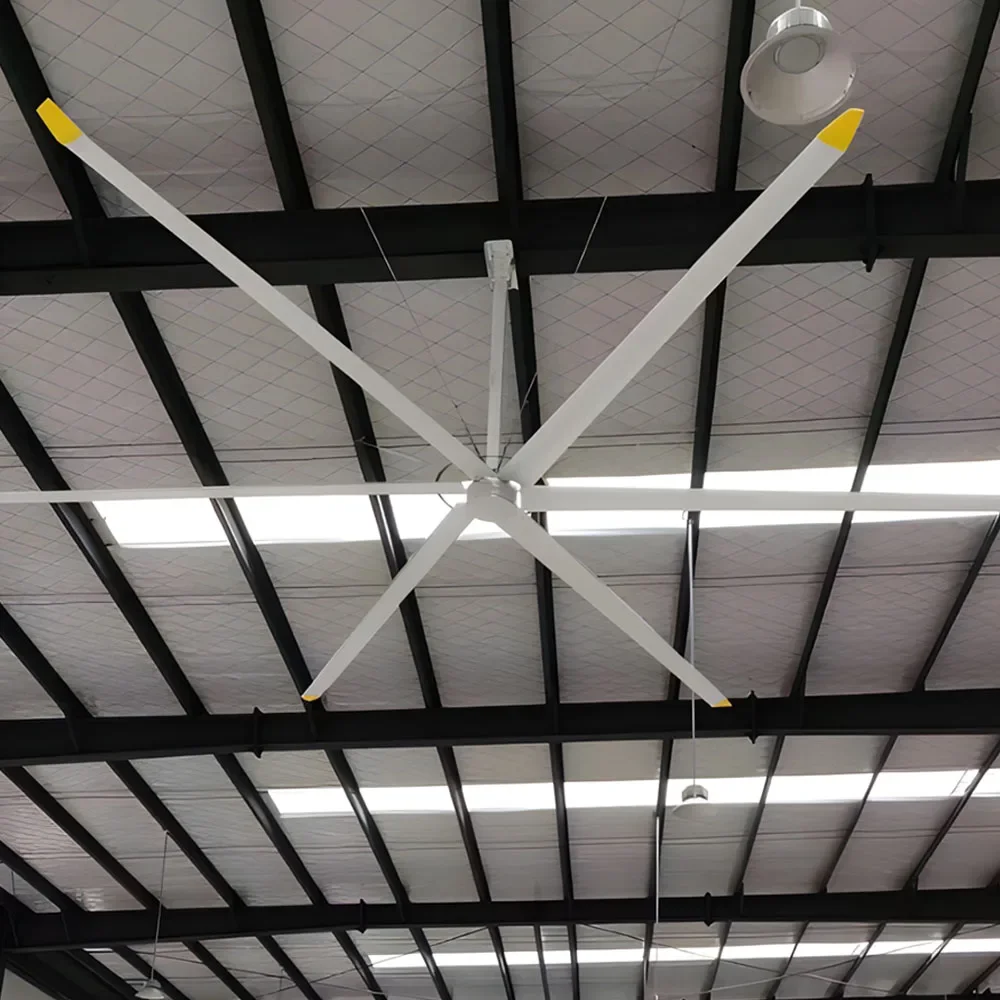 

24 ft permanent magnet hvls fan ceiling commercial industrial 12ft hvls fan 24ft big wind industrial giant fan black color price