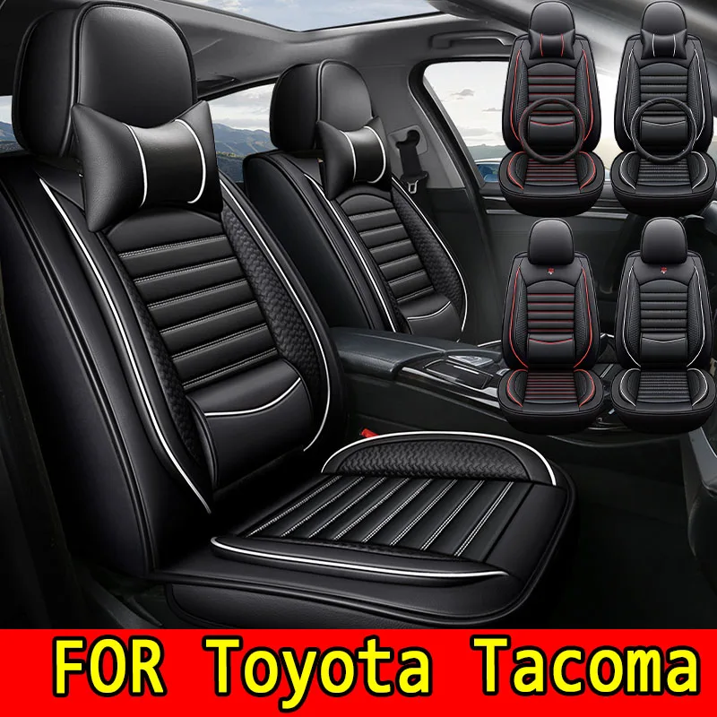 

FOR Toyota Tacoma Car seat cover high quality PU leather waterproof soft headrest luxury full wrap seat cover dirt resistant