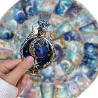 10/30/50pcs Universe Galaxy Moon Phase Bottle Stickers Aesthetic Graffiti Sticker Luggage Notebook Phone Transparent PET Decals