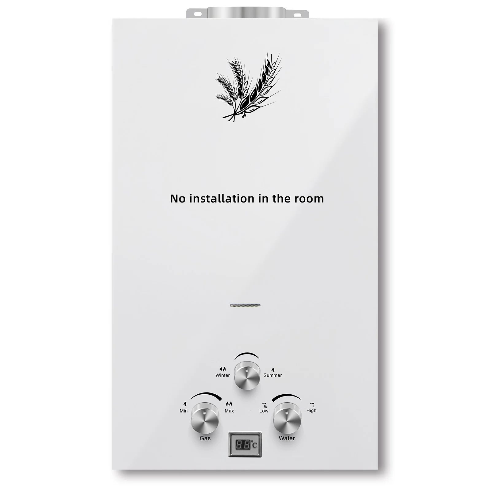 VEVOR LPG Boiler Warmwaterboiler Boiler 6L 8L 10L 12L 16L 18L Wit Tankless Staal LED Display - afbeelding 2