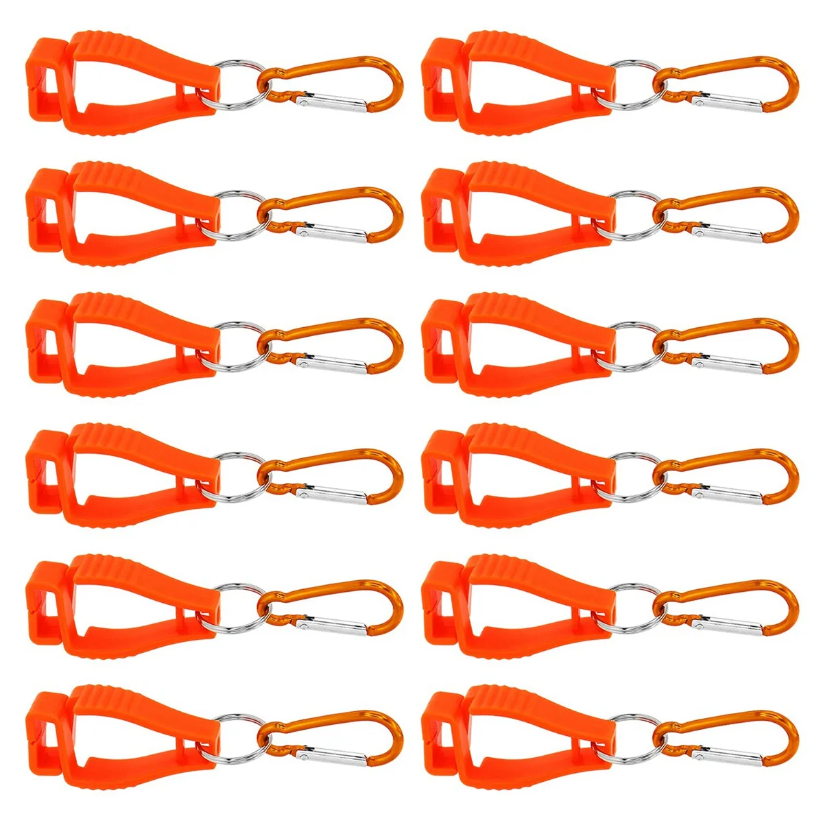 Glove Clips for Work Glove Holders Glove Belt Clip with Metal Carabiners for Construction Worker Guard Labor(Orange)