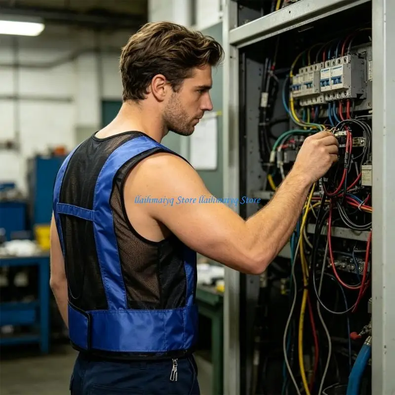 573B Breathable Chilled Vest With Modern Cooling Design Perfect For Construction Workers