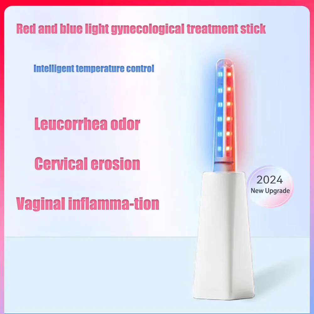 Red Blue Light Therapy Device for Vaginitis Cervical Erosion Treatment LEDLaser Probe to Tighten Vaginal Tightening