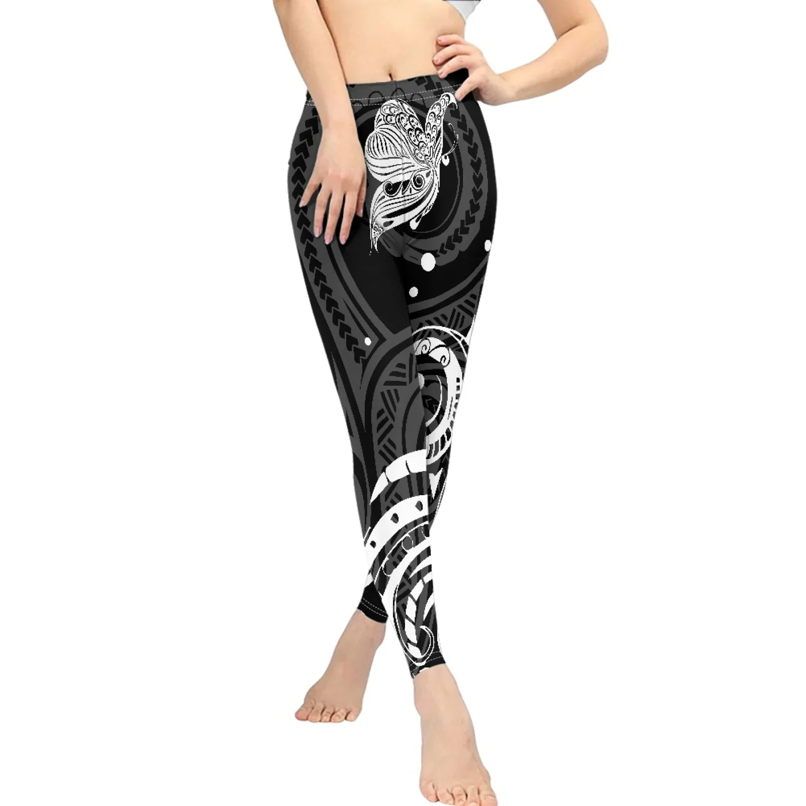 Polynesian Tribal Yoga Pants Fashionable And Exquisite Pattern Sexy Push Up Gym Sport Leggings Slim Stretch Running Tights