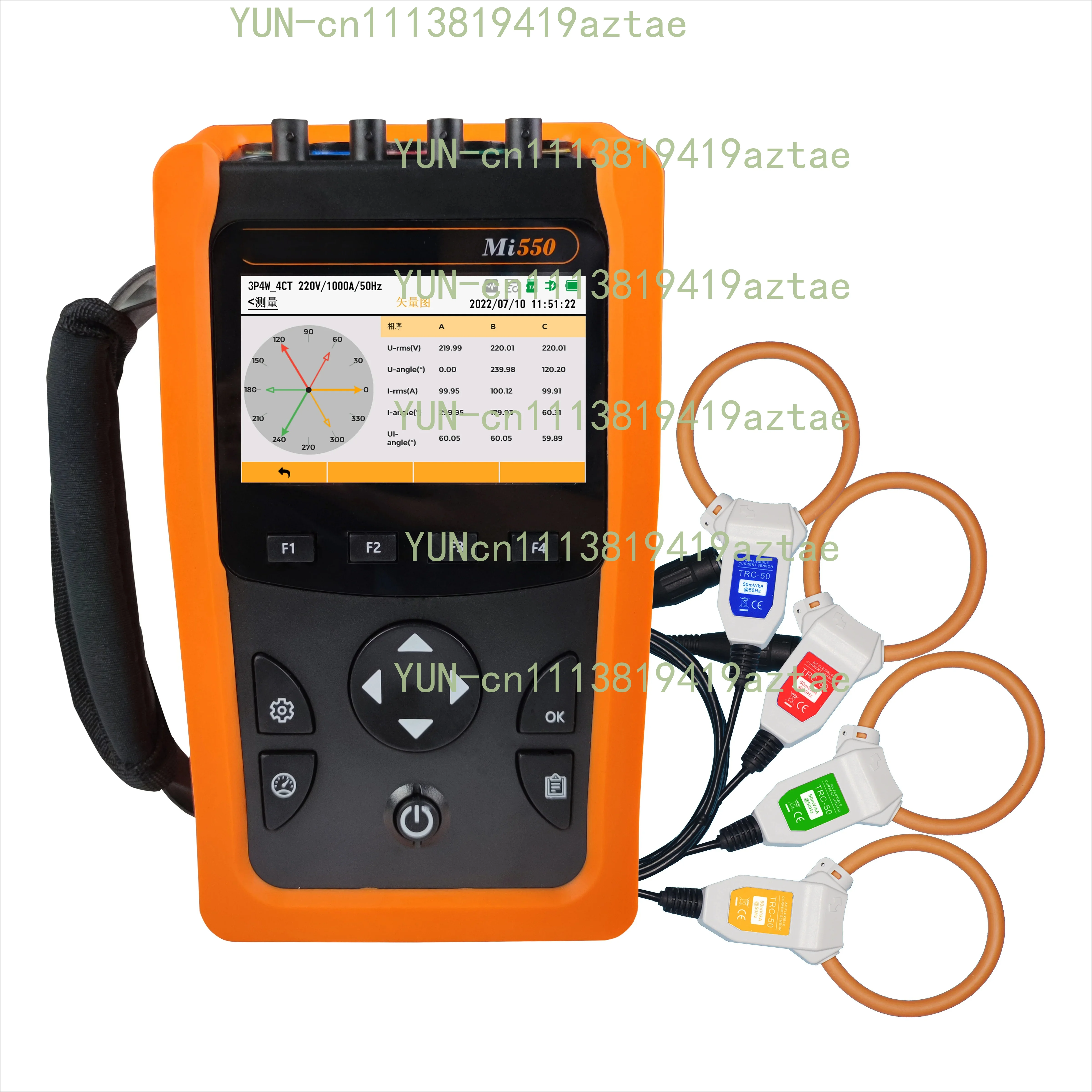Mi550 Portable Handheld 3 Phase Power Quality Analyzer Multifunctional Electric Energy Meter Harmonic Waveform Data Logger