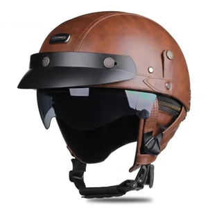 Helm Sepeda Motor Retro Baru Sertifikasi DOT Helm Moto Antik Jerman Helm Sepeda Motor Skuter Setengah Helm Capacete De Moto Casque 10 sertifikat penjualan terbaik - №