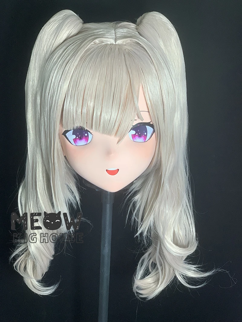

(MEO546) Customize Handmade Full Head Lockable Crossdress Male to Female Japanese Cartoon Anime Game Character Kigurumi Mask