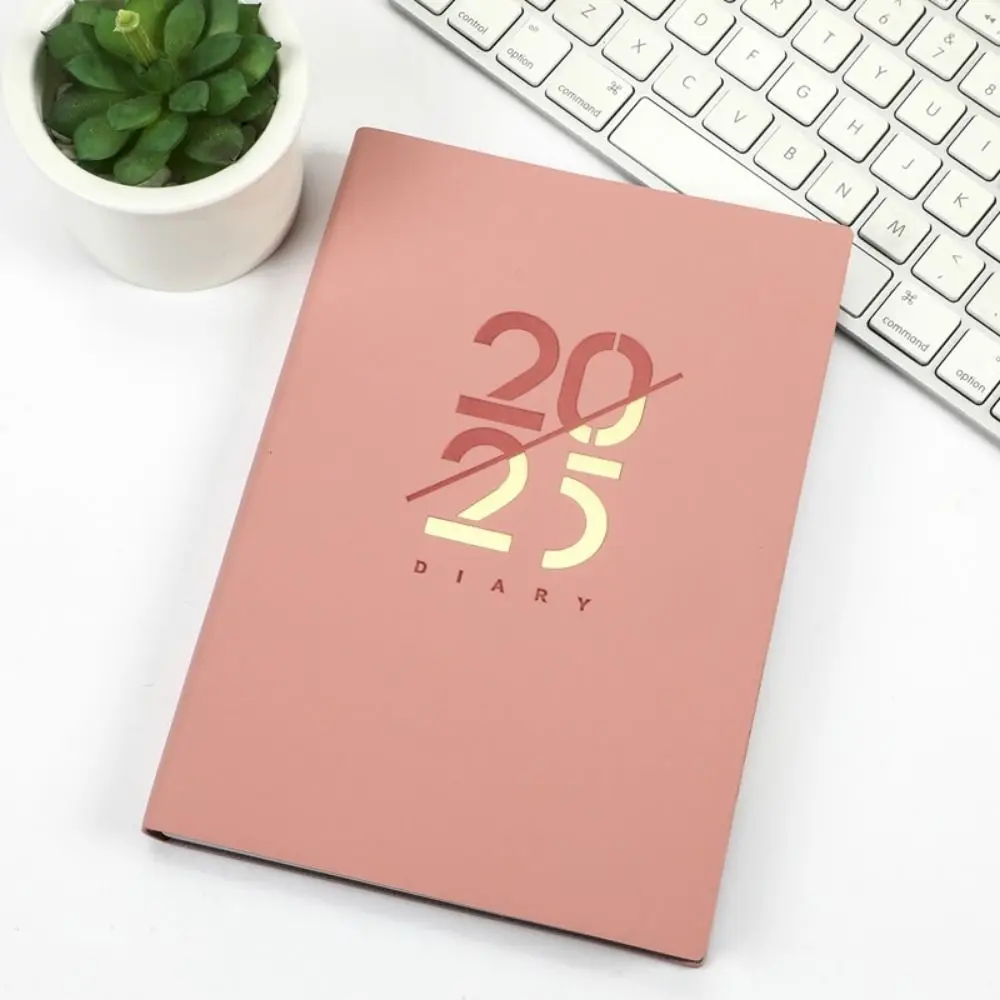 

Yearly Schedule 2025 a5 Notebook Portable To Do List Office Work Planner Sturdy PU Leather 365 Days Efficiency Notebook