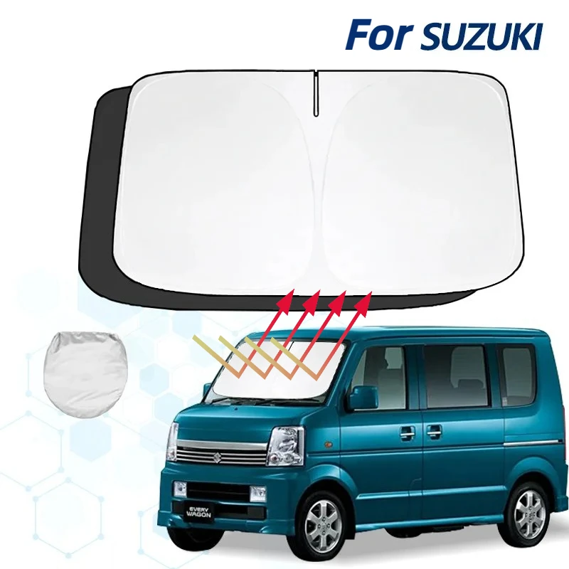 Windshield Sun Shade For Suzuki Every Da64 Da17 Da52 Sunshade Sun Visor Protector Foldable Blocks UV Rays Keep Your Car Cooler