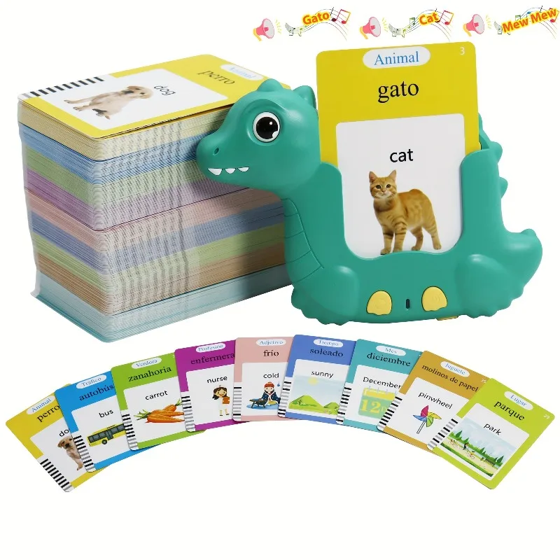 Talking Flashcards Early Educational Baby Boys Girls Preschool Learning Reading Machine English Arabic Italian Russian Spanish