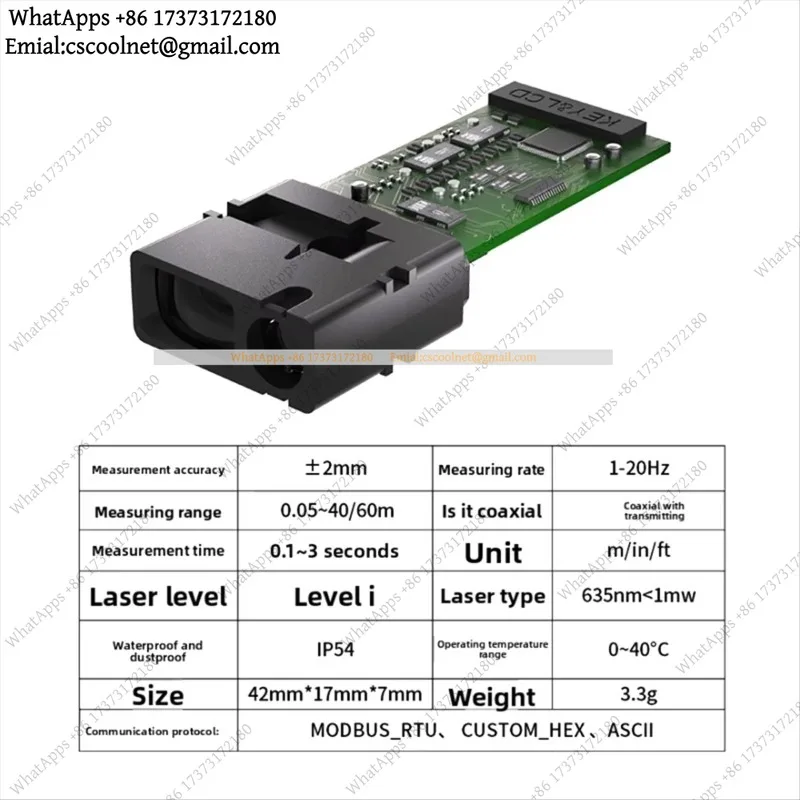 k3 10m Laser Distance Sensor Module, High Precision Infrared Ranging Module for Robot Industrial Measurement