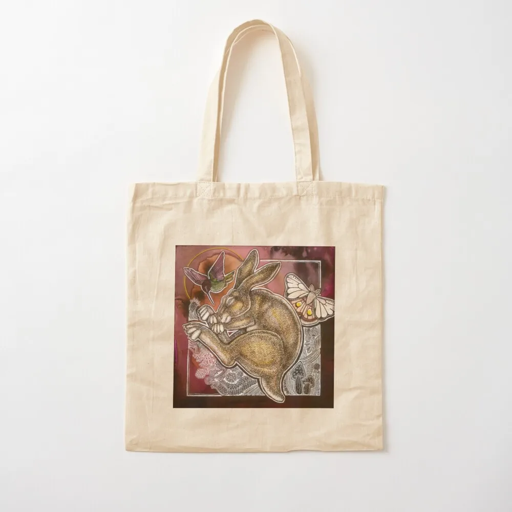 

The Dreaming Hare Tote Bag shopping trolley bag Woman shopper bag Canvas Tote