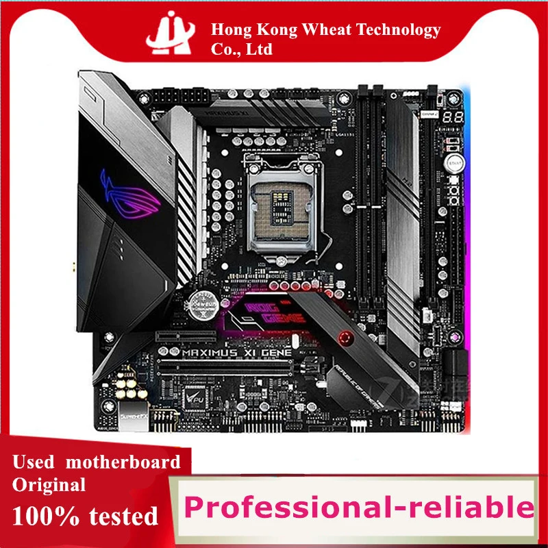 Para intel z390 rog maximus xi gene placa-mãe usado original lga 1151 lga1151 ddr4 64gb m.2 nvme usb3.0 sata3 desktop mainboard