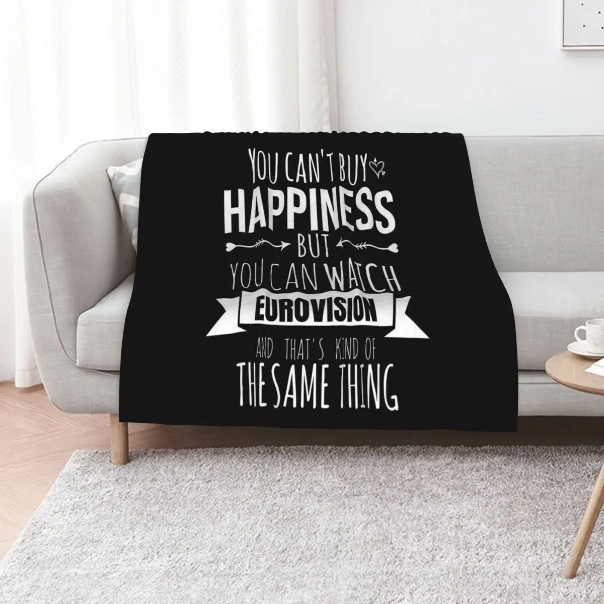 You can't buy happiness but you can watch Eurovision Throw Blanket Thins Nap Softest Moving Soft Big for winter Blankets
