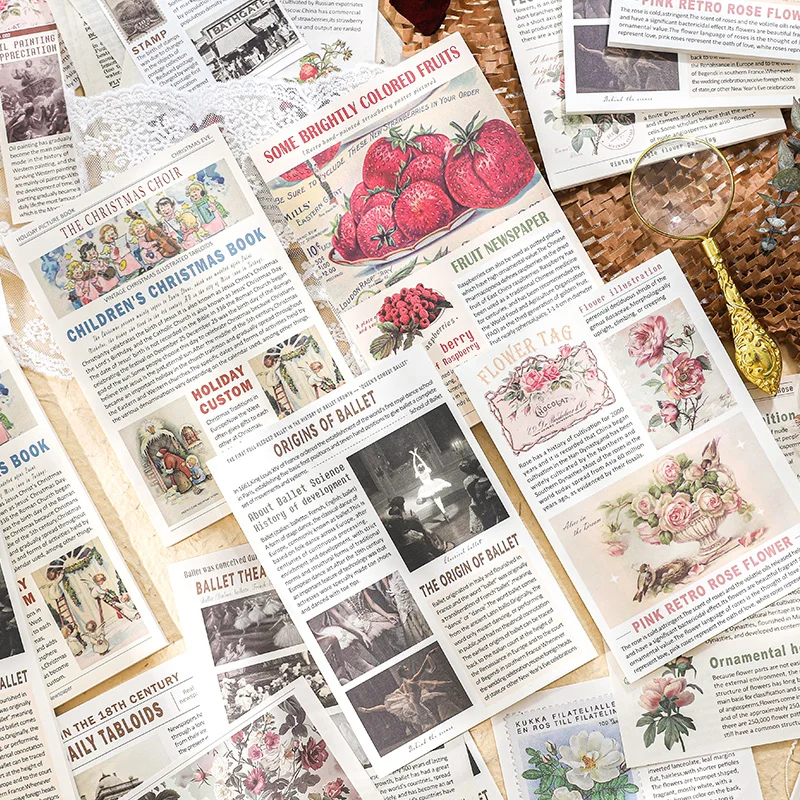 Moritz's Reading Room Series Retro Paper, Memo Pad, Message Paper, 4 Pacotes por Lote