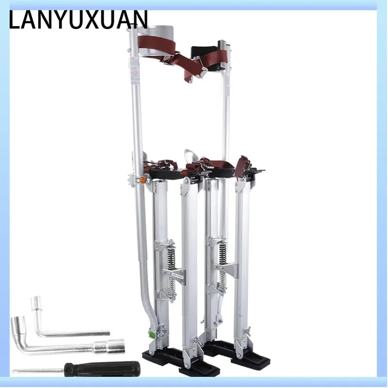 

New 24"-40" Adjustable Professional Aluminum Plastering Stilt Ladder Drywall Plaste Stilts Stage Props Interior Decoration Stand