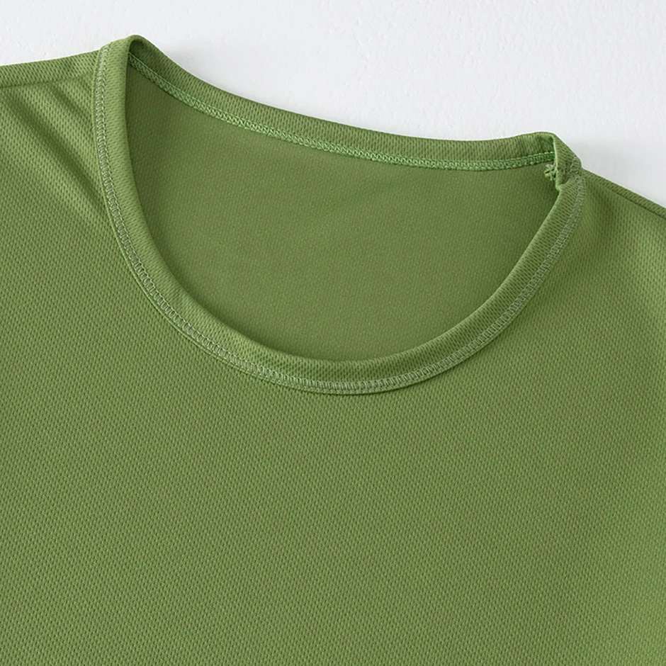 2/4/6-teiliges Four Seasons Herren-T-Shirt in einfarbiger Farbe mit Rundhalsausschnitt und kurzen Ärmeln und bedruckten Bündchen, Jugend-Sport- und Freizeitmode-T-Shirt – Detail 20