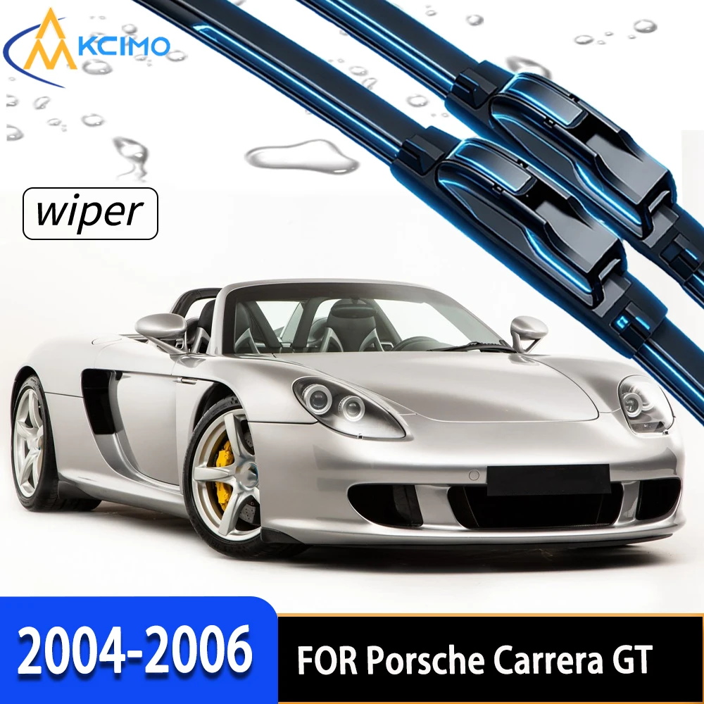 

2Pcs Front Windshield Wiper Blades For Porsche Carrera GT 2004-2006 High-Density Rubber Stable Wiping Direct Replacement