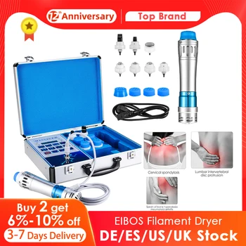 آلة العلاج بالموجات الصدمية الكهرومغناطيسية خارج الجسم مع 7 قطعة أجهزة الإرسال موجات صدمة فعالة الجسم مدلك العضلات الاسترخاء