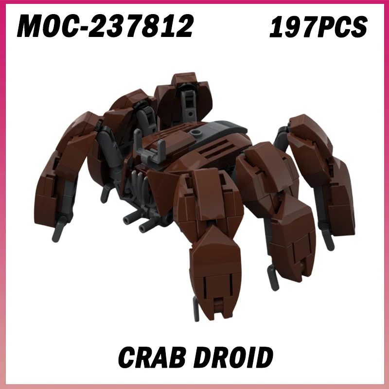 197 قطعة MOC-237812 كراب درويد الميكانيكية درع الفيلم روبوت معركة الميكانيكية بنة لتقوم بها بنفسك نموذج الأولاد اللعب هدية الكريسماس