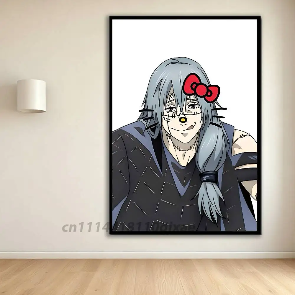 Jujutsu Kaisen Mahito  Poster HD home decor sticky wall waterproof home living room bar aesthetic decor