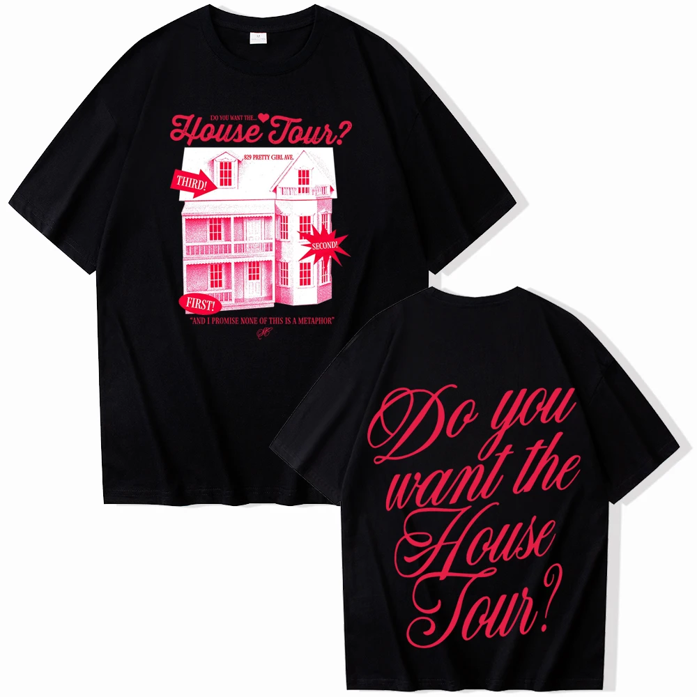 سابرينا كاربنتر هل تريد جولة البيت تي شيرت رجل امرأة Harajuku قصيرة الأكمام س الرقبة قميص غير رسمي هدية #5