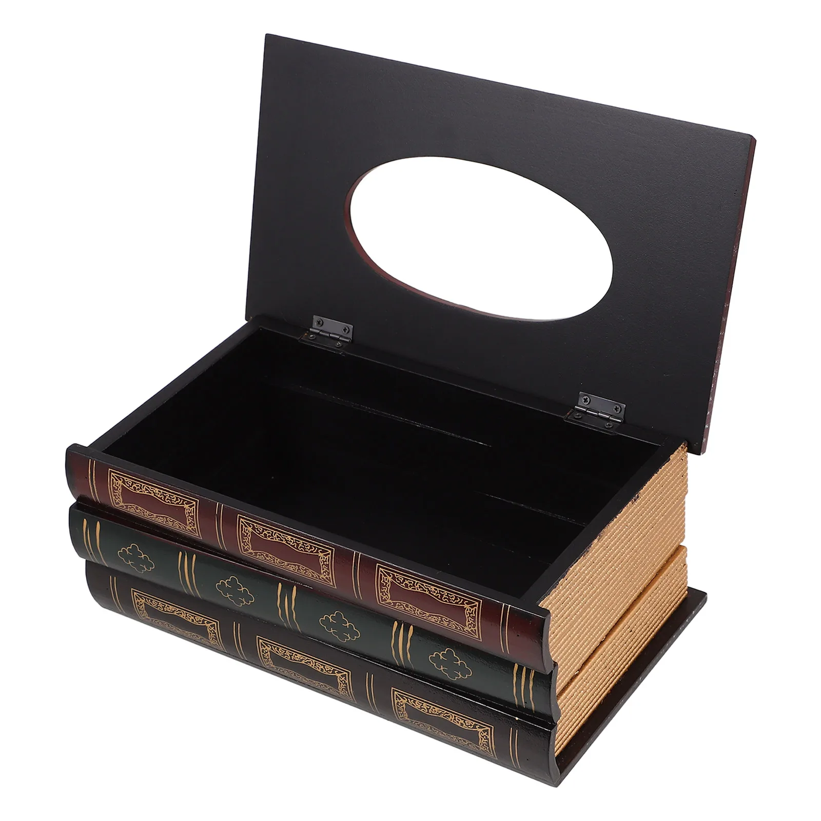 

Large Capacity Book Tissue Box Wood Holder St Size Safe Convenient Household Office Decor Storage ganizer