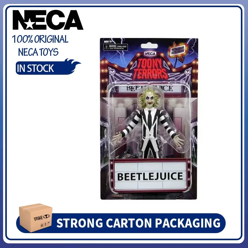 NECA 60721 Beetle Juice Action Figure Toony Terrors 15cm Model Dolls Toys Movie Characters Beetle Juices Decoration Ornaments