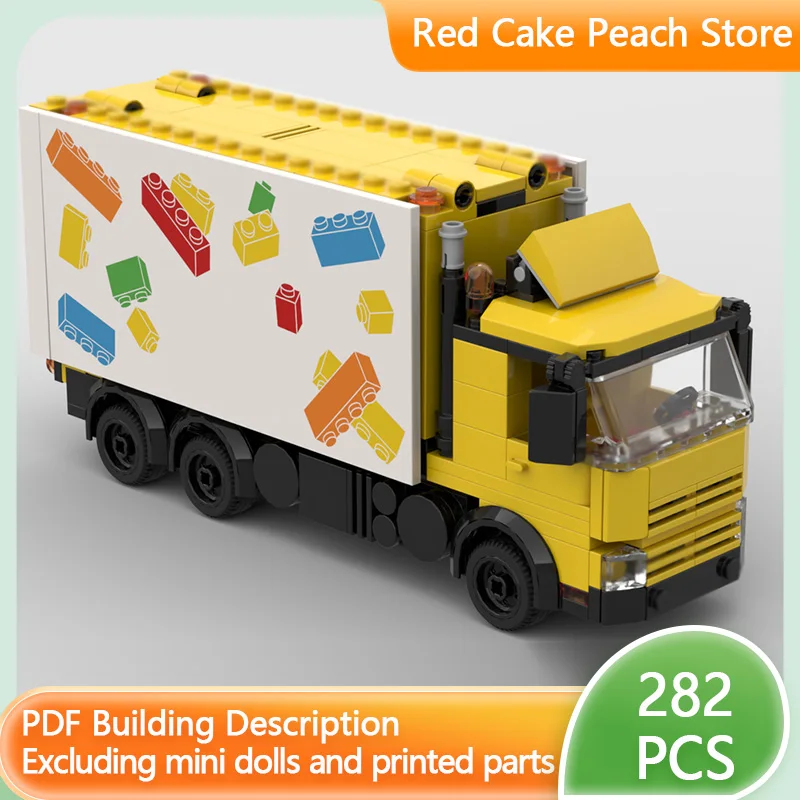 

Speed Racing Car Model MOC Building Bricks Yellow Delivery Truck Modular Technology Children Holiday Gifts Assemble Toys Suit