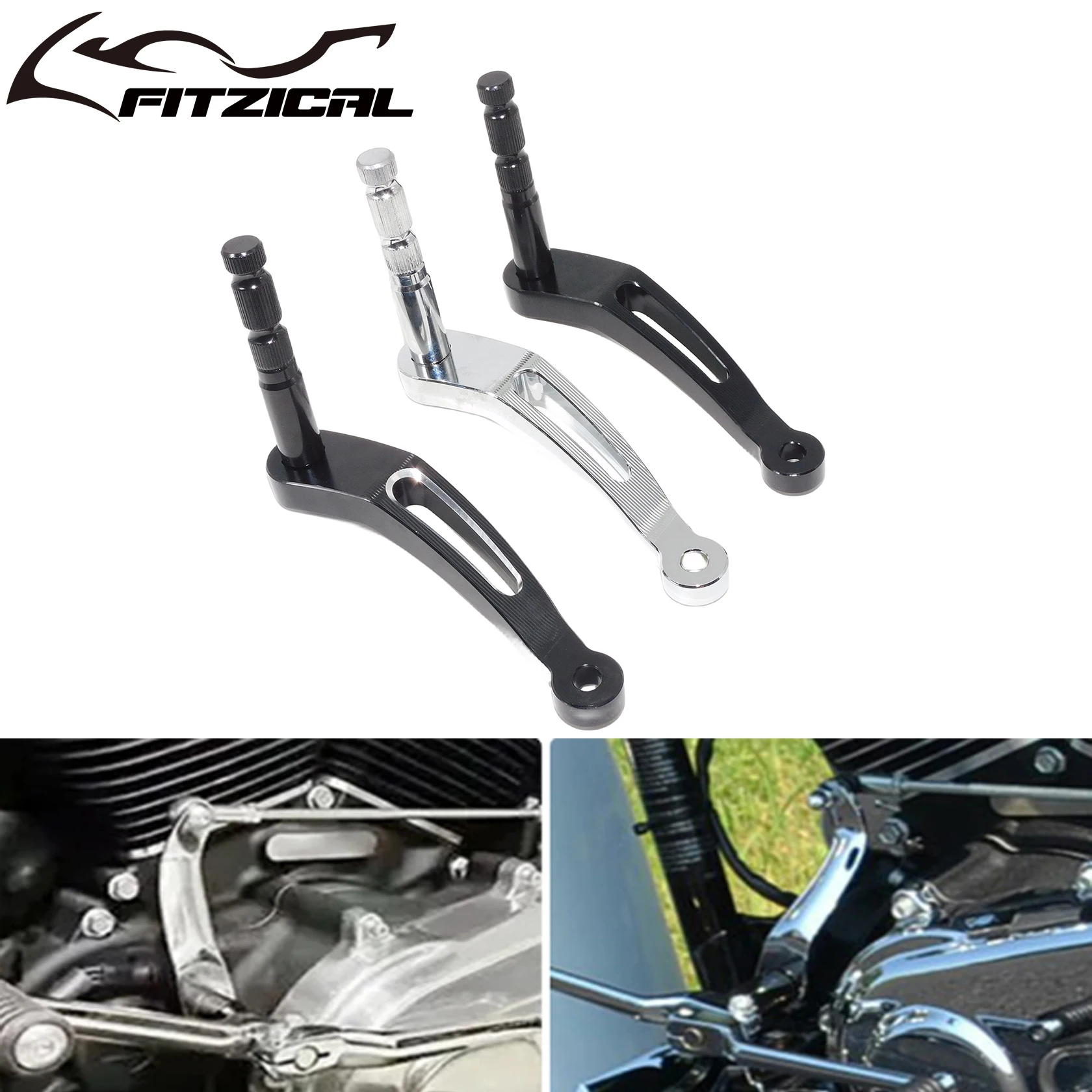Haste de mudança de marcha para motocicleta, braço preto/cromado para harley softail fat bob fat boy breakout 114 slim 2018-2023 fxfb flf