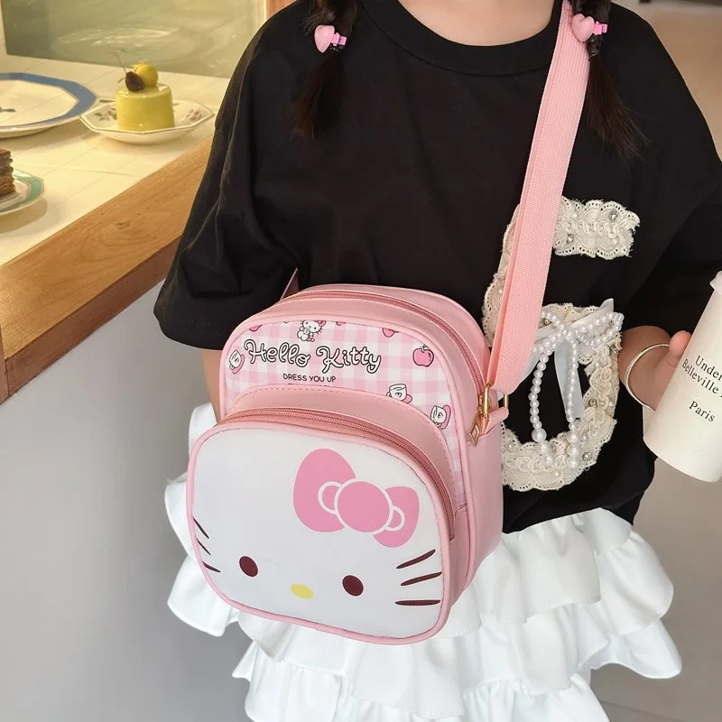 Hot Sanrio Children's Bag Hello Kitty Anime Kawaii Crossbody Bag Kuromi Cartoon Cute Ins Storage Bag Fashion Gifts for Kids Kit