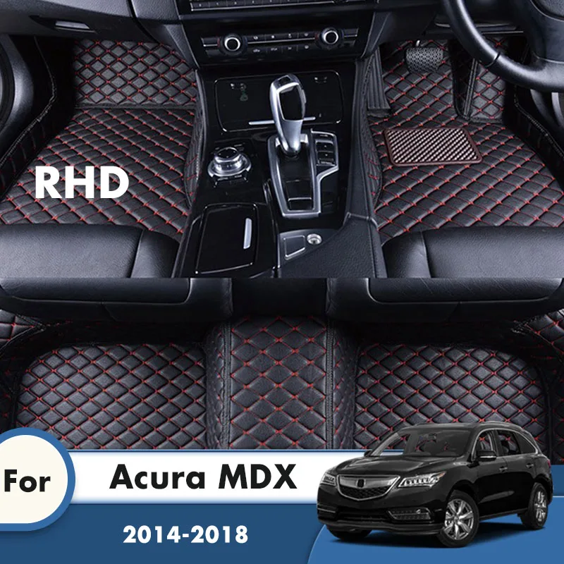 

RHD Car Floor Mats For Acura MDX 2018 2017 2016 2015 2014 (5 Seater) Carpets Rugs Custom Auto Interior Accessories Replacement