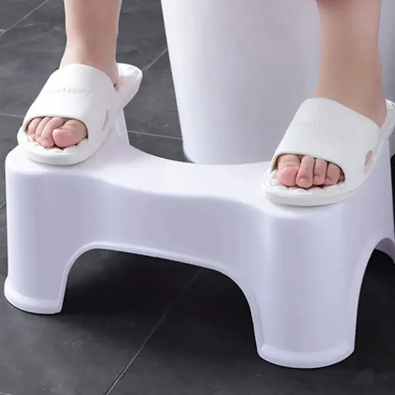 Plastic Squatting Stool, Toilet Stool, Convenient and Compact, Bathroom Toilet Step Stool for Kids Adults, 17cm height