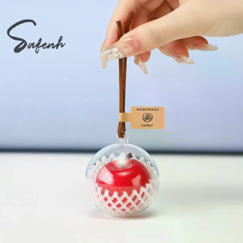 Creative Realistic Keychain 3D Fruit Key Holder Backpack Car Keyrings Fruit Rearview Mirror Pendant Decoration Gifts