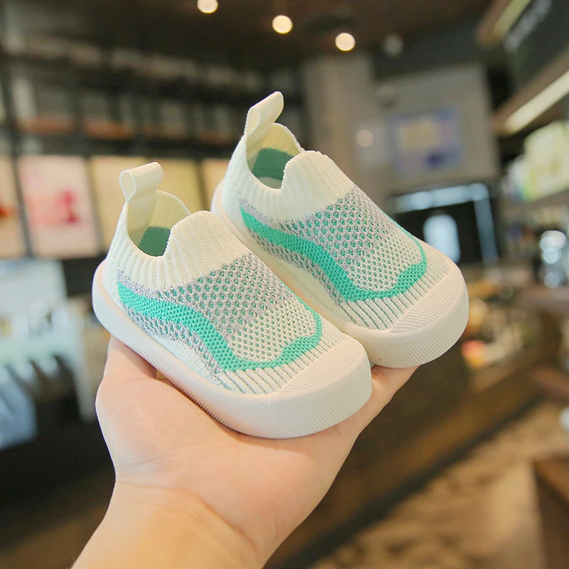 2024 New Baby Shoes Spring Summer Mesh Breathable Non-Slip Toddler Kids First Walkers Lightweight Slip-on Casual Sport Shoes