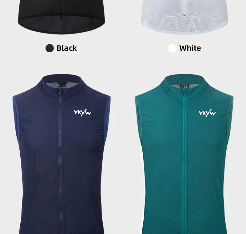 YKYWBIKE 2026 Herren Radfahrweste Wasserabweisend Winddicht Atmungsaktiv Leicht Ärmellose Weste Rennrad Fahrrad Windbreaker – Detail 22