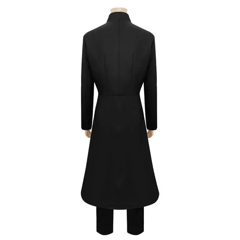 Ensemble haut et pantalon noir Neo The Matrix Resurrections pour cosplay, Halloween, mascarade, fête de carnaval