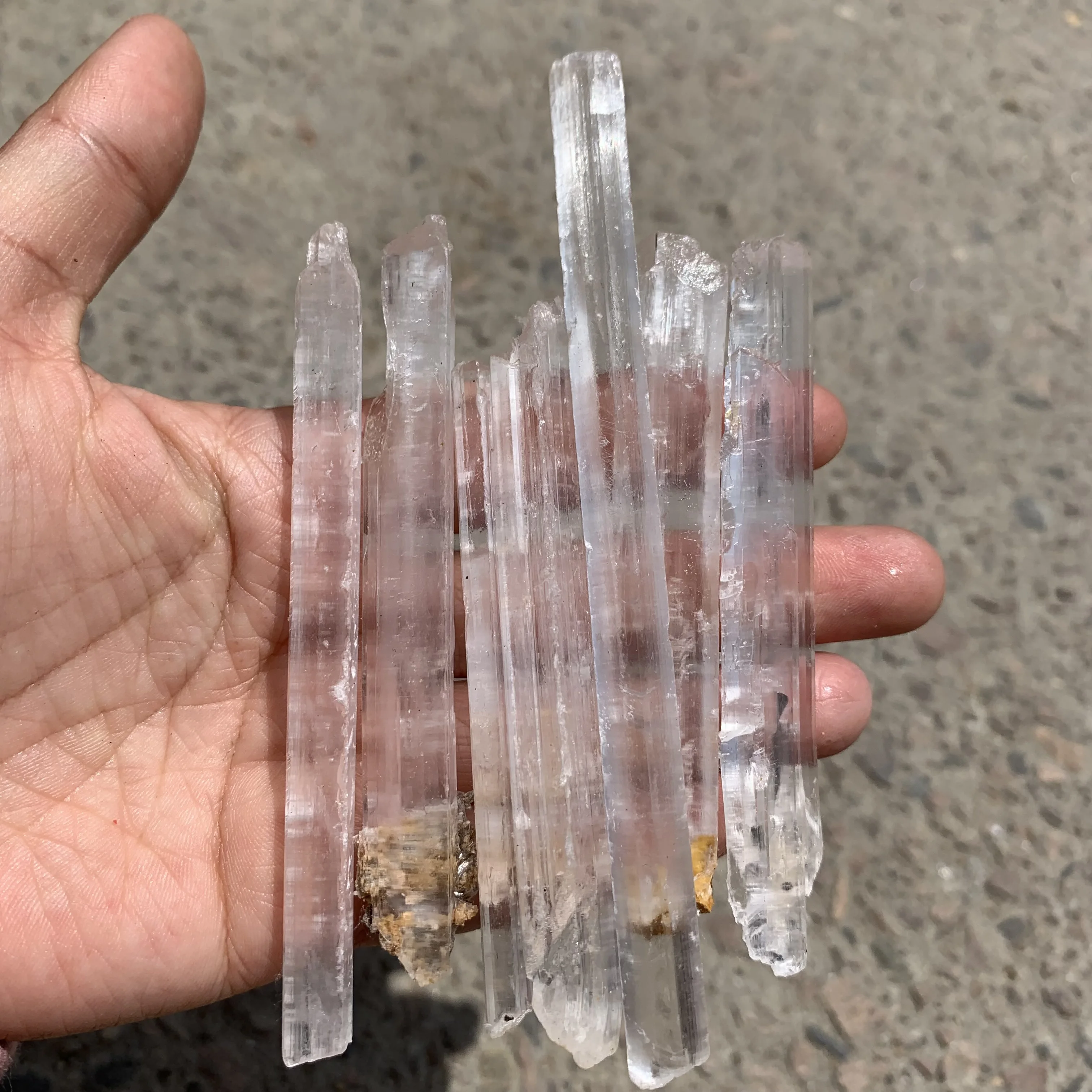 Rough Clear Selenite Sticks raw Natural Crystal Healing Crystals