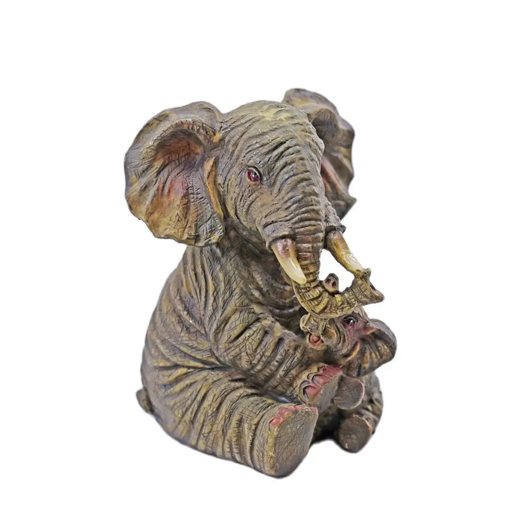 3D Mother Child Elephant Silicone Mould Chocolate Sugarcraft Candy Cake Decor Baking Mold Animals DIY Soap Wax Craft Resin