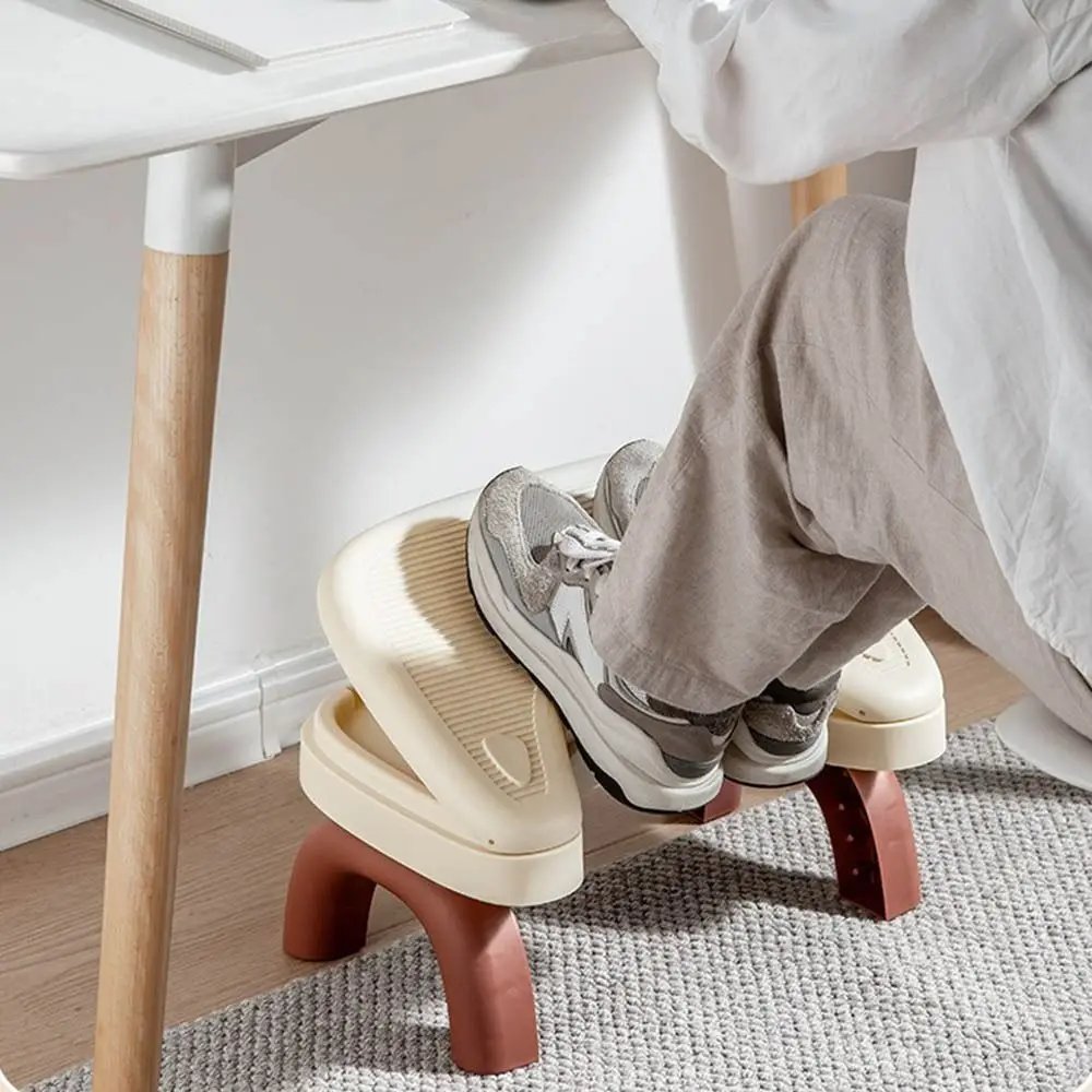 

Sturdy Non-slip Folding Toilet Footstool Ergonomic Durable Toilet Seat Thickened Foldable Under Desk Footrest Home