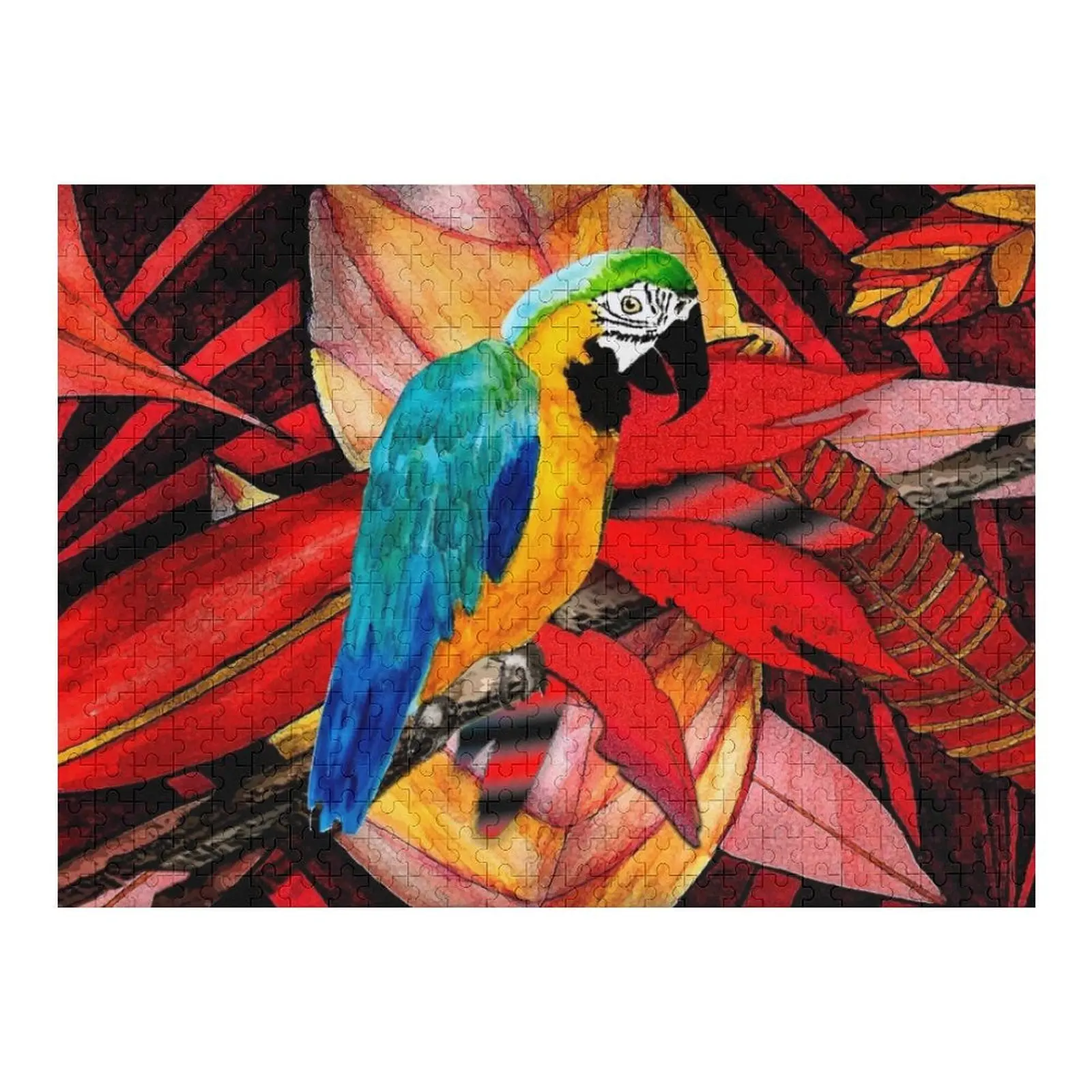 

Оригинальная иллюстрация со смешанными медиами и ломтиками, головоломка на заказ, деревянный подарок, рождественские игрушки, головоломка