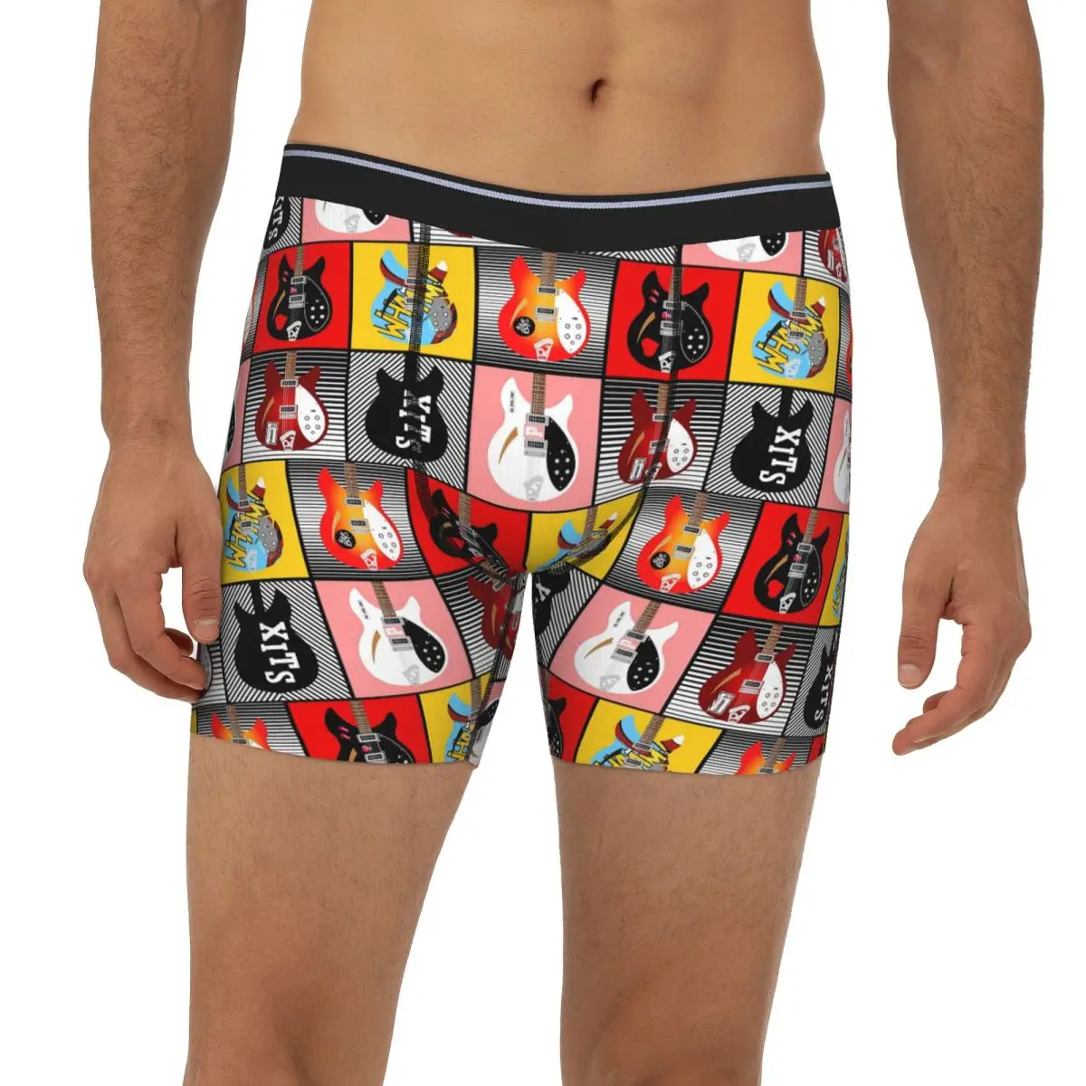 

Paul Weller's Rickenbackers Long Boxer Underpants Short Men Panties Soft Underwear for Homme Man Boyfriend Gifts