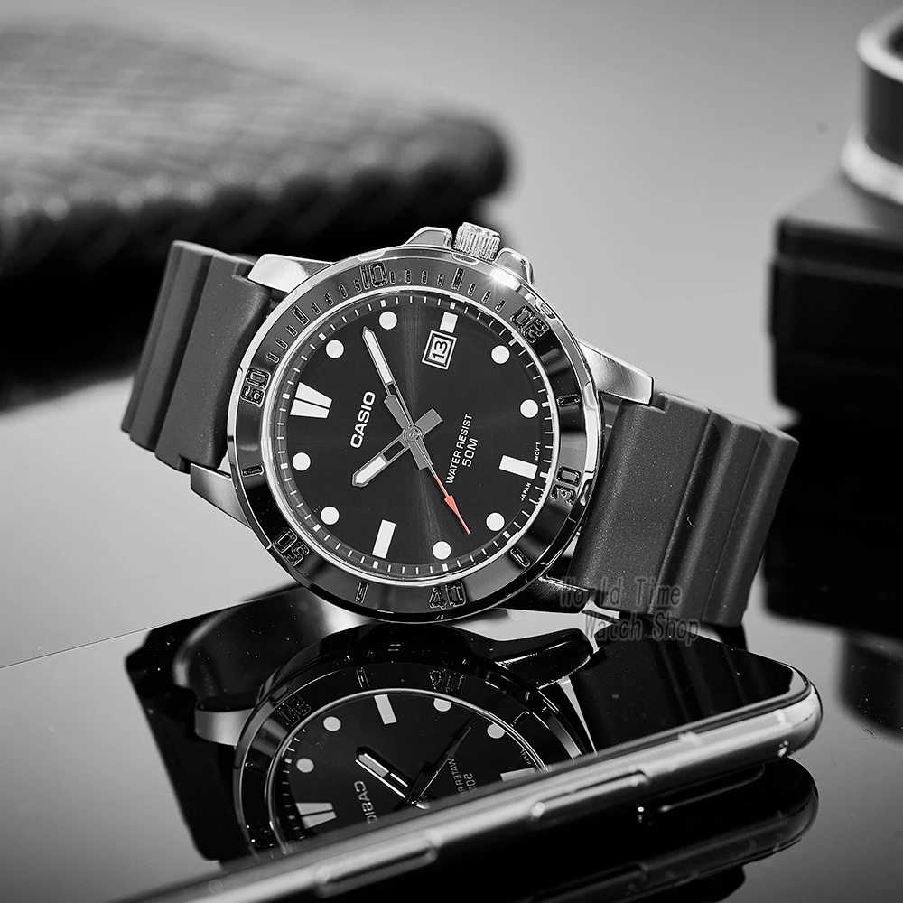 Casio watch for men business fashion resin strap atmospheric waterproof MTP-VD01 Series