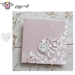 Piggy Craft metal cutting dies cut die mold Flower leaves love frame Scrapbook paper craft knife mould blade punch stencils