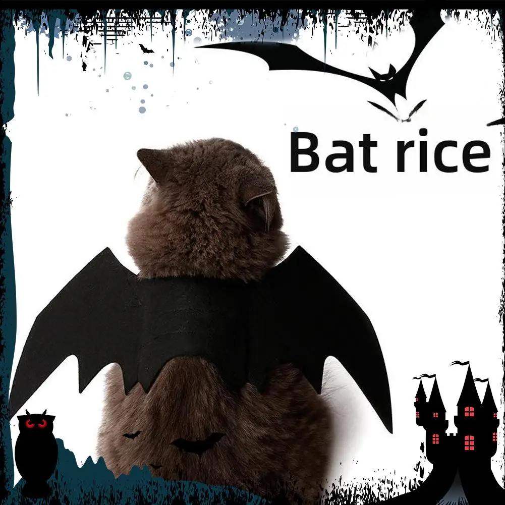 منتجات الهالوين، إكسسوارات تلبيس أجنحة الخفافيش للحيوانات الأليفة، زي الخفافيش البارد للكلاب والقطط السوداء #5