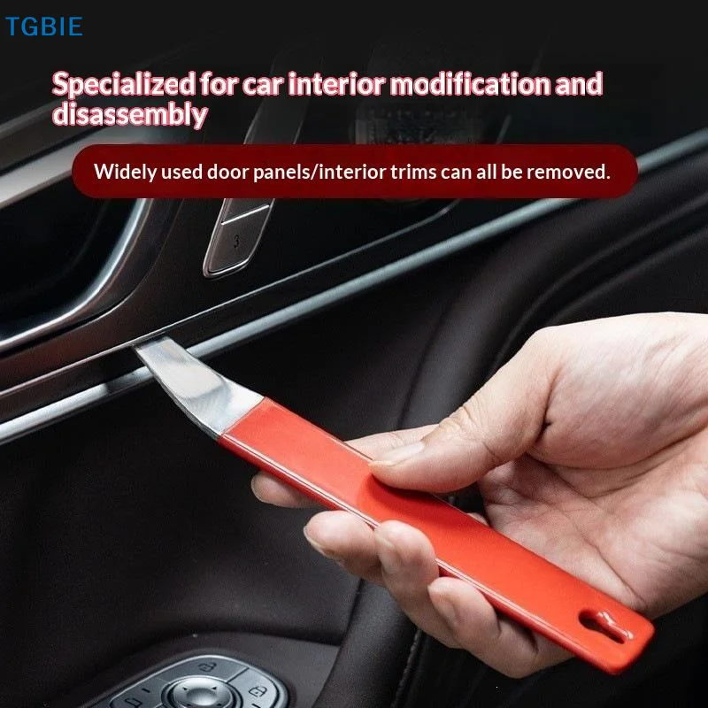 [TL]Car Trim Removal Pry Tool Stainless Steel Non-Marring Scraper for Auto Door Panel Audio Radio Interior Repair