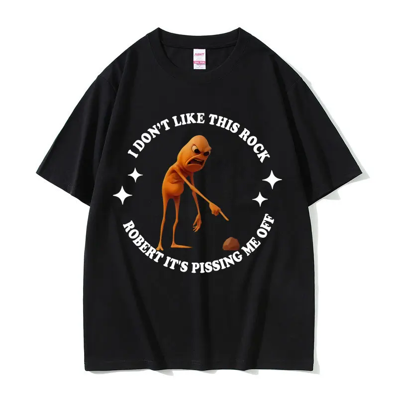 I Dont Like This Rock It's Pissing Me Off Marcus The Worm Funny Meme T-shirt Men Women Casual Cotton Vintage Short Sleeve Tshirt