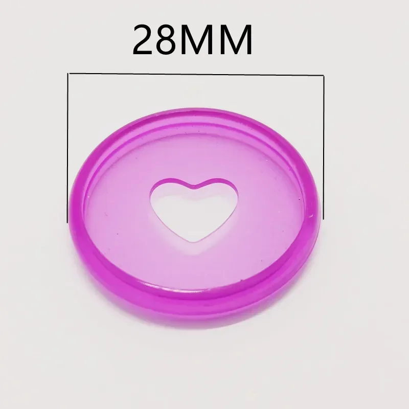 100PCS28MM โปร่งใส Jelly-พลาสติกสีผูกแหวนหลวมเห็ดหลุมโน้ตบุ๊ค Love CD Binding Supplies