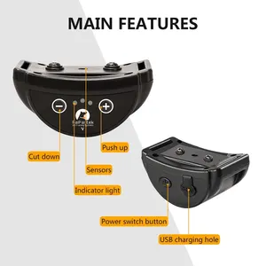 طوق نباح ، طوق قابل لإعادة الشحن مضاد للأزرار لوقف النباح ، طوق تدريب اهتزاز للكلاب الصغيرة والمتوسطة أفضل 8 أجهزة مضادة للنباح للمبيعات - No3